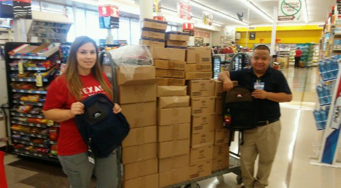 10th year for the school supply drive sponsored by Marlin HEB